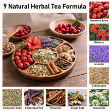 Load image into Gallery viewer, Ginseng Five Treasures Kidney Tea, Traditional Chinese Herbal TeaBags, Natural Kidney Cleanse Detox Tea for Women &amp; Men, 7 Precious Ingredients Formula(1 Pack/25 Bags)
